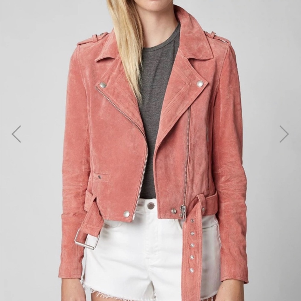 🔥🔥BLANKNYC dusty coral suede moto jacket